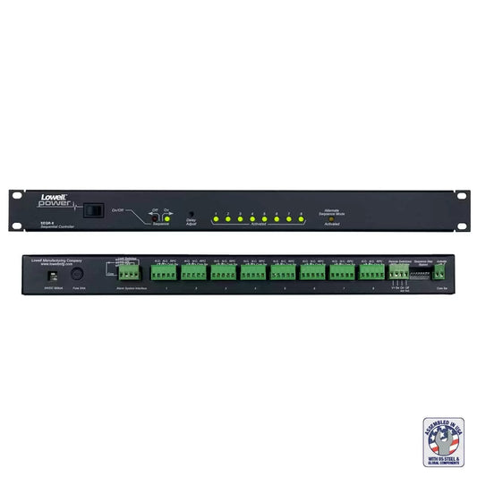Lowell SEQR Power Sequencer 1U Rackmount Low Voltage Sequencer | 8 Step | Barrier Strip | Rocker Switch