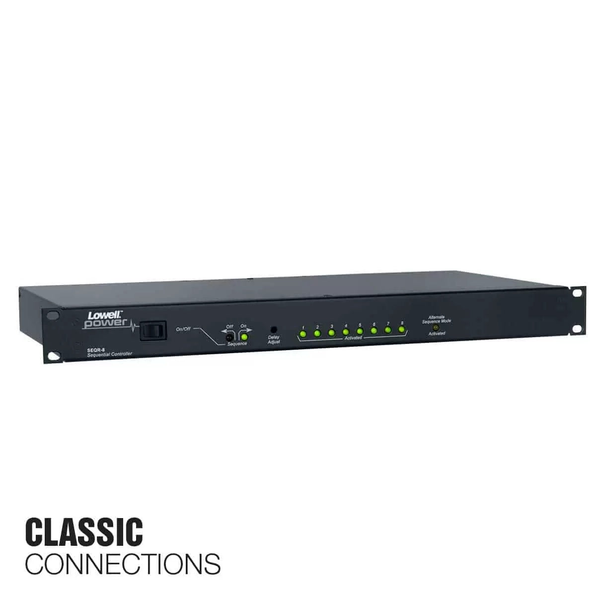 Lowell SEQR Power Sequencer 1U Rackmount Low Voltage Sequencer | 8 Step | Barrier Strip | Rocker Switch