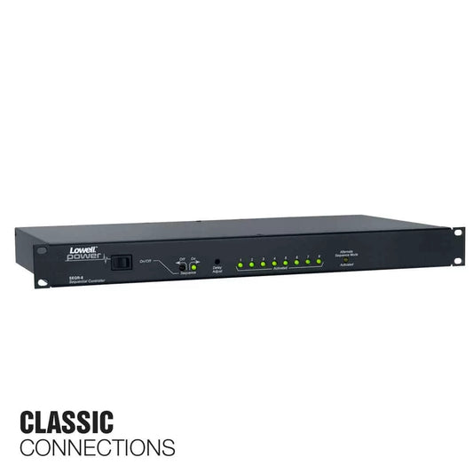 Lowell SEQR Power Sequencer 1U Rackmount Low Voltage Sequencer | 8 Step | Barrier Strip | Rocker Switch