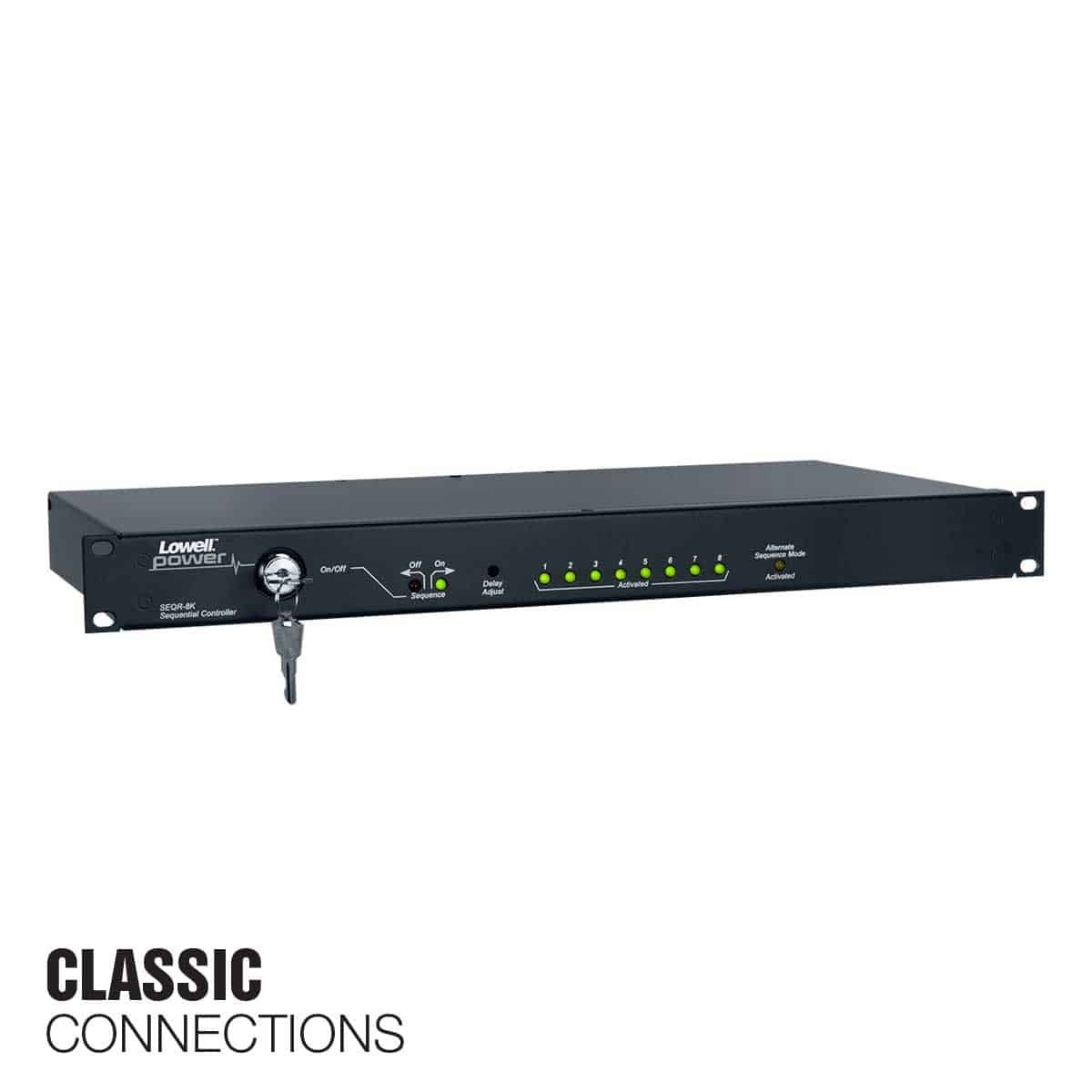 Lowell SEQR Power Sequencer 1U Rackmount Low Voltage Sequencer | 8 Step | Barrier Strip | Key Switch