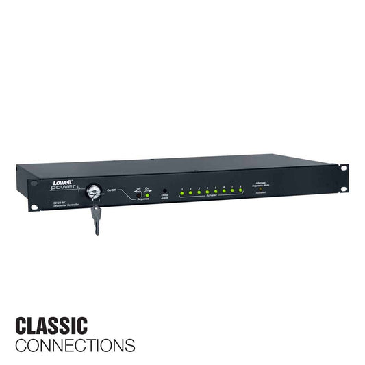 Lowell SEQR Power Sequencer 1U Rackmount Low Voltage Sequencer | 8 Step | Barrier Strip | Key Switch