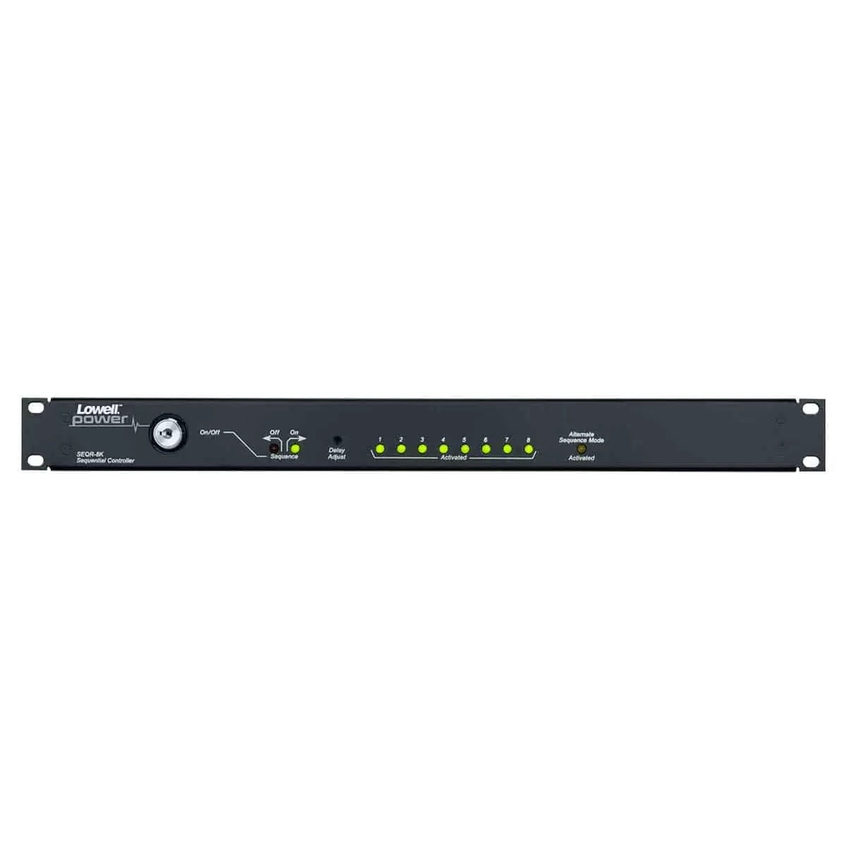 Lowell SEQR Power Sequencer 1U Rackmount Low Voltage Sequencer | 8 Step | Barrier Strip | Key Switch