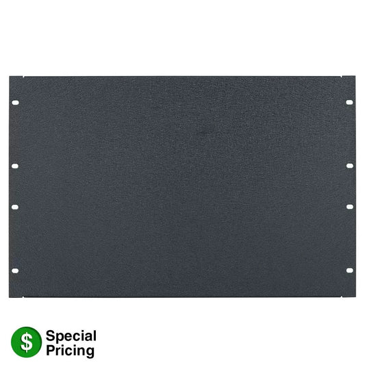 Lowell SP-7 7U Steel Blank Rack Panel With Flange | Textured Black
