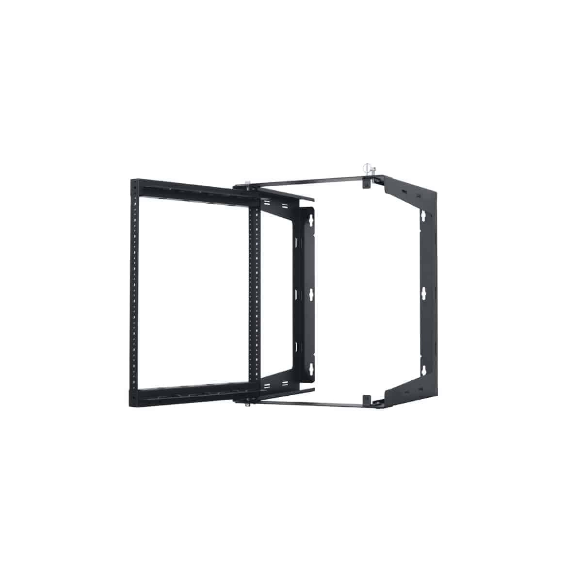 Lowell SR Series 12U Swing Gate Wall Rack Open-Frame Steel | 12"D