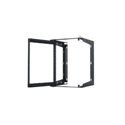 Lowell SR Series 12U Swing Gate Wall Rack Open-Frame Steel | 12"D