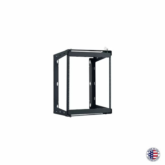 Lowell SR Series 12U Swing Gate Wall Rack Open-Frame Steel | 18"D