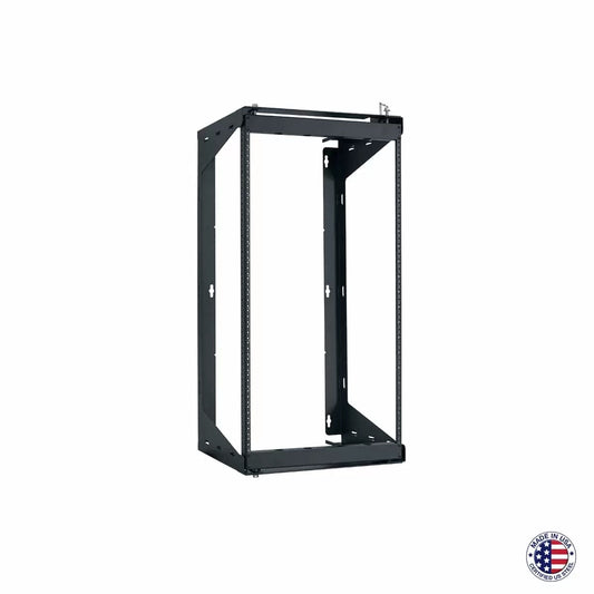 Lowell SR Series 20U Swing Gate Wall Rack For Telecom Rooms | 24"D
