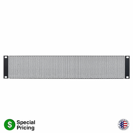 Lowell SVPL Steel Vent Panel With 63% Open Area For 19" Racks | 2U | Single
