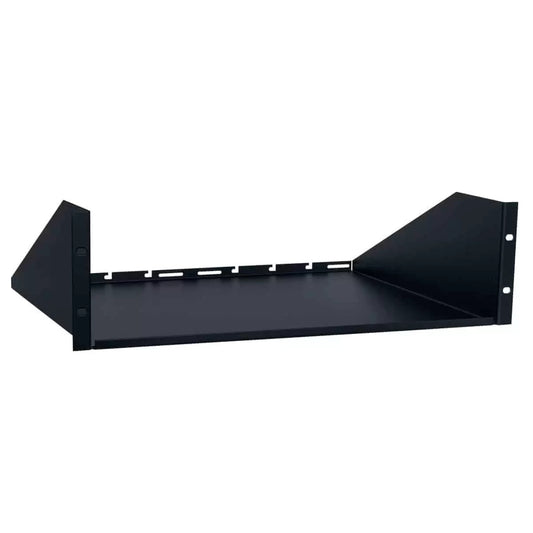 Lowell US Series Rack Utility Shelf with Solid Base | 3U | 10"D | Single