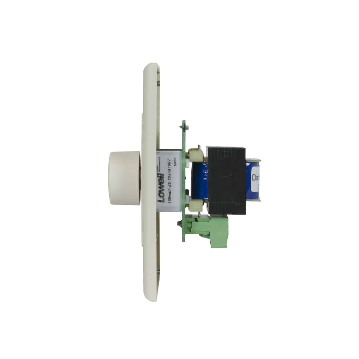 Lowell 100W Mono Volume Control With Decorator Wall Plate | Without Bypass | Almond