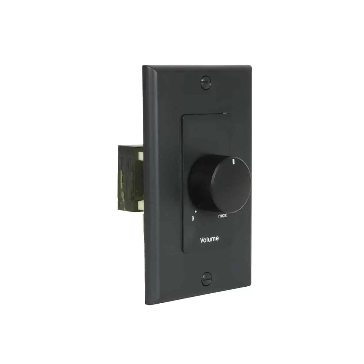 Lowell 100W Mono Volume Control With Decorator Wall Plate | Without Bypass | Black