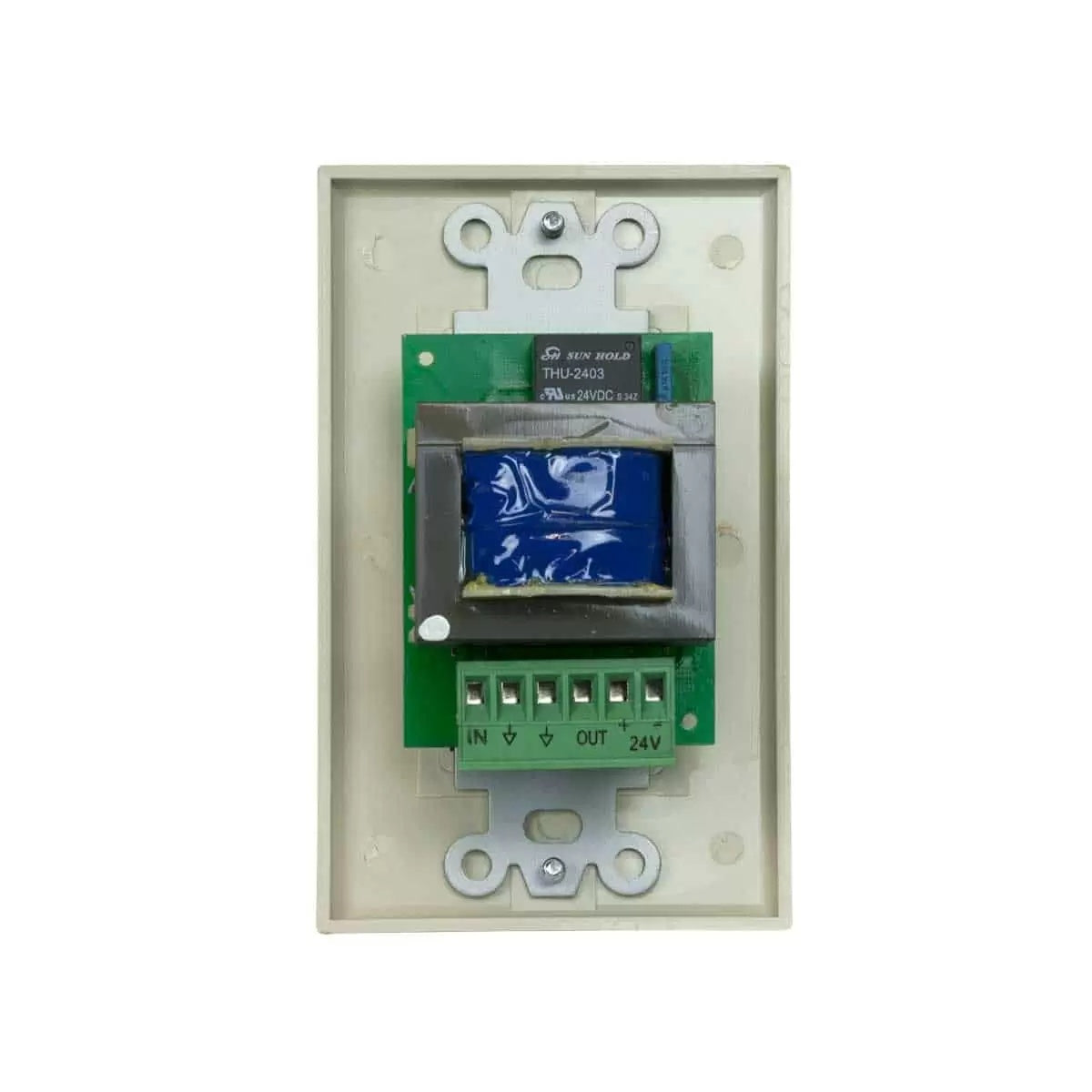 Lowell 100W Mono Volume Control With Decorator Wall Plate | With Bypass | Almond