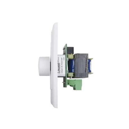 Lowell 100W Mono Volume Control With Decorator Wall Plate | With Bypass | White