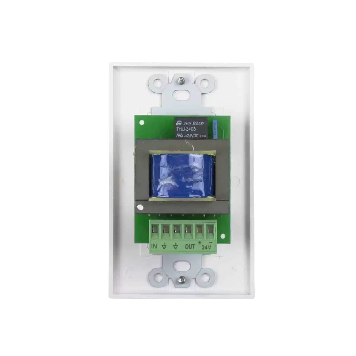 Lowell 100W Mono Volume Control With Decorator Wall Plate | With Bypass | White