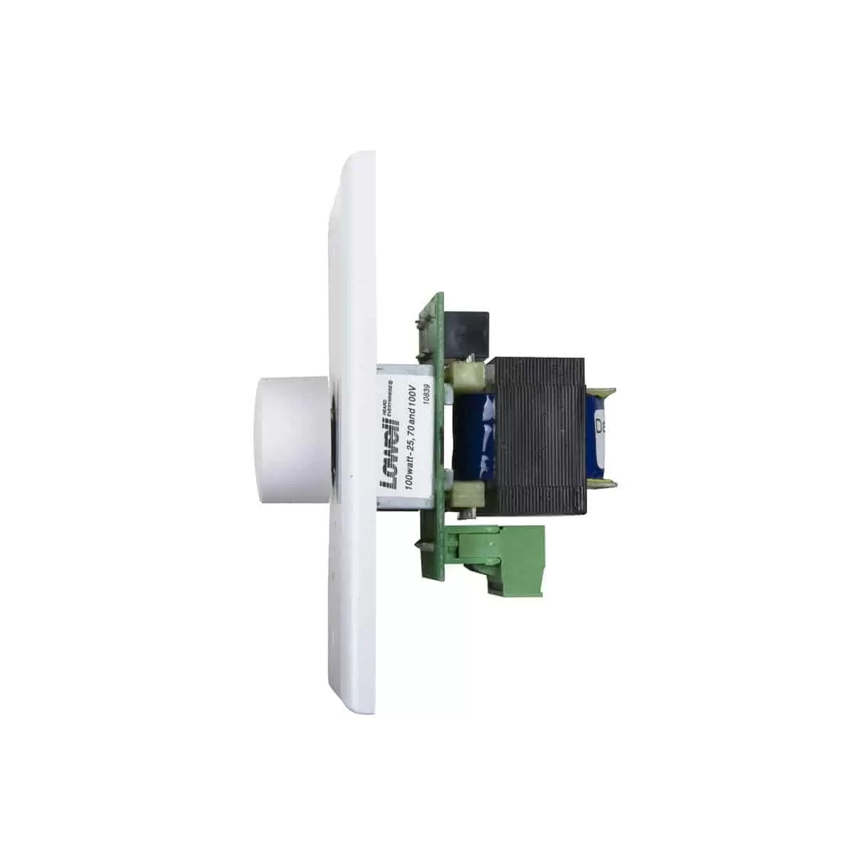 Lowell 100W Mono Volume Control With Standard Wall Plate | With Bypass | White