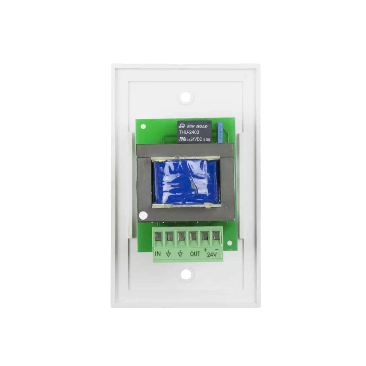 Lowell 100W Mono Volume Control With Standard Wall Plate | With Bypass | White