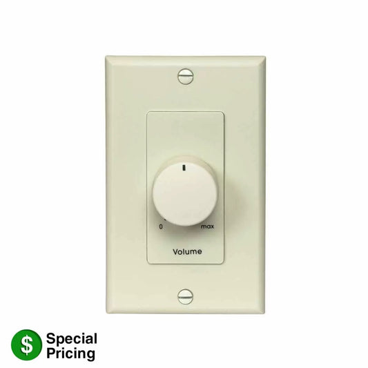 Lowell 10k ohm Potentiometer With Decorator Wall Plate Remote Level Control | Almond