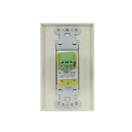 Lowell 10k ohm Potentiometer With Decorator Wall Plate Remote Level Control | Almond