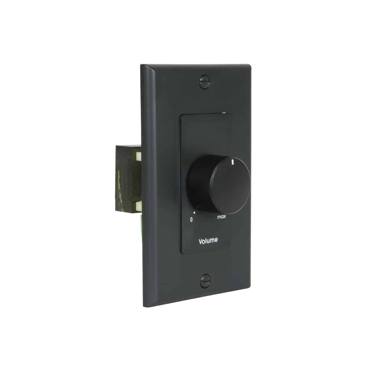Lowell 25W Mono Volume Control With Decorator Wall Plate | Black