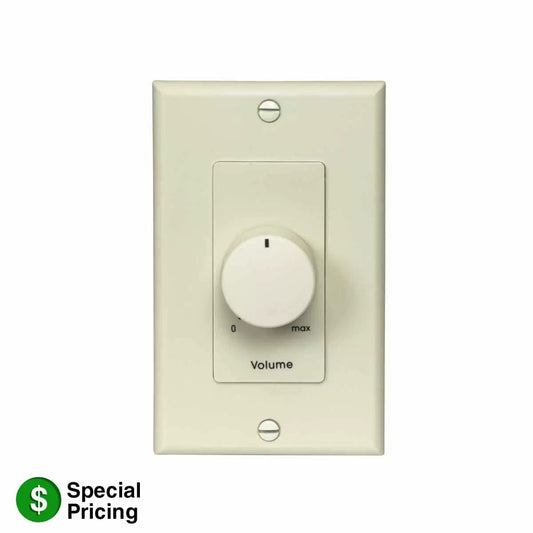Lowell 50W Mono Volume Control With Decorator Wall Plate | Almond | Almond
