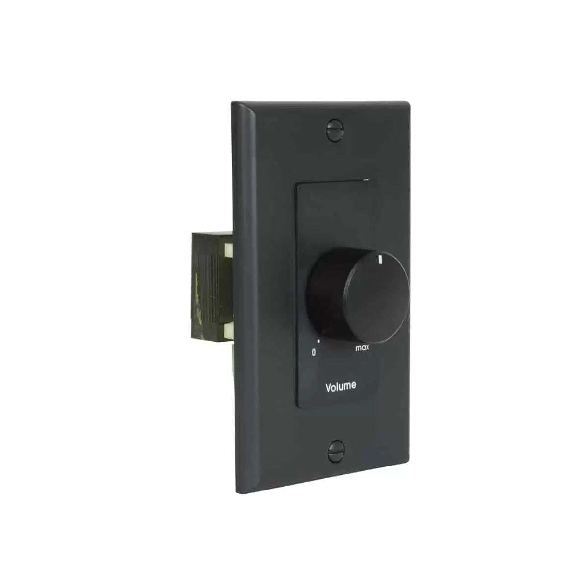 Lowell 50W Mono Volume Control With Decorator Wall Plate | Black | Black