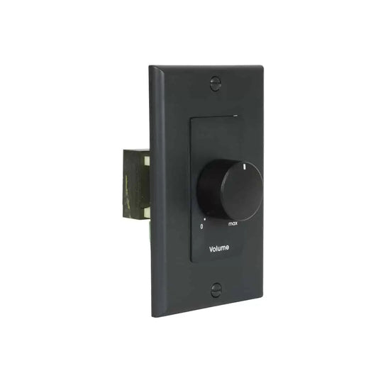 Lowell 50W Mono Volume Control With Decorator Wall Plate | Black | Black