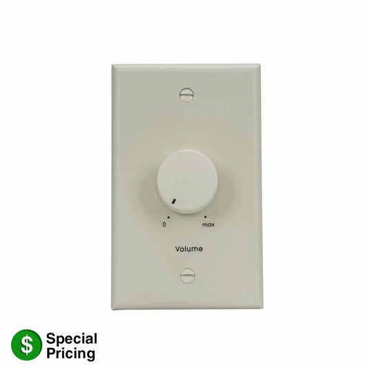 Lowell 50W Mono Volume Control With Standard Wall Plate | Almond | Almond