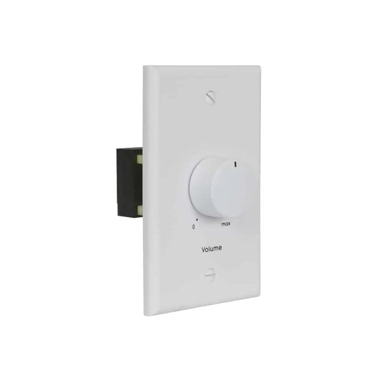 Lowell 50W Mono Volume Control With Standard Wall Plate | White | White