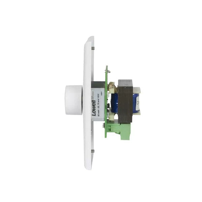 Lowell 50W Mono Volume Control With Standard Wall Plate | White | White