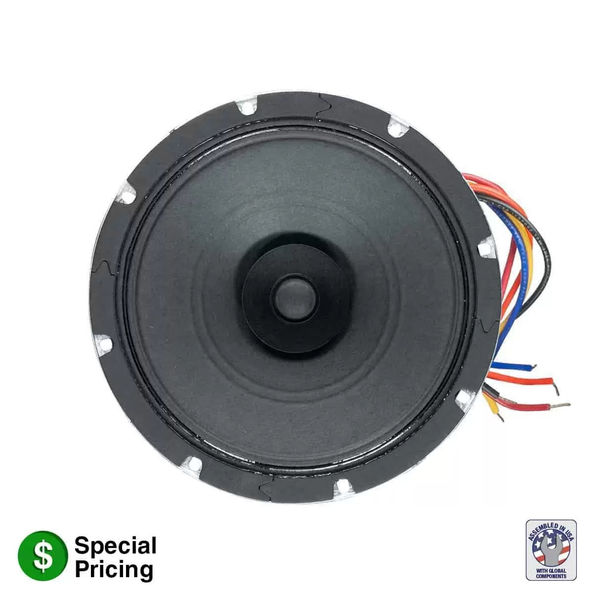 Lowell 8" Dual Cone Speaker with Transformer Ceiling Driver | 70V | 8W