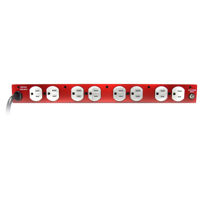 Whirlwind PLR-PS2 1RU Rack Power Strip With LED Lighting