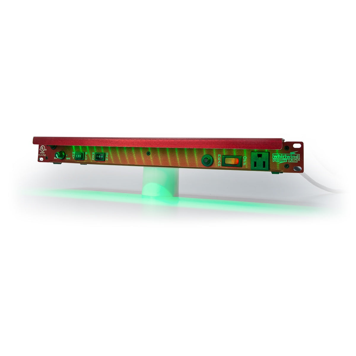 Whirlwind PLR-PS2 1RU Rack Power Strip With LED Lighting