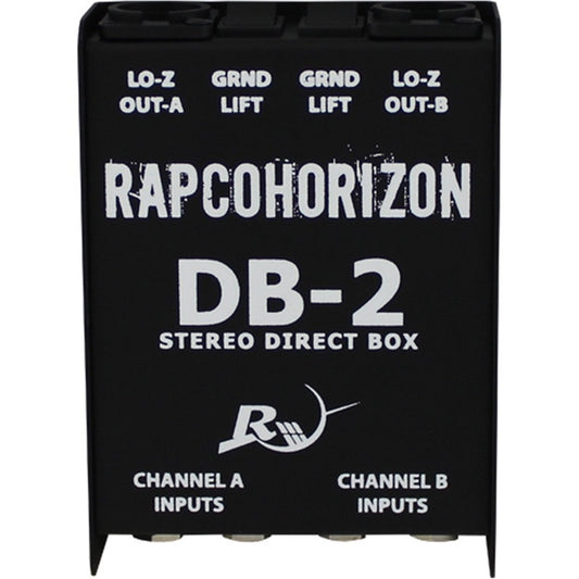 RapcoHorizon DB-2 passive direct box top panel with LO-Z OUT-A, GRND LIFT and LO-Z OUT-B markings