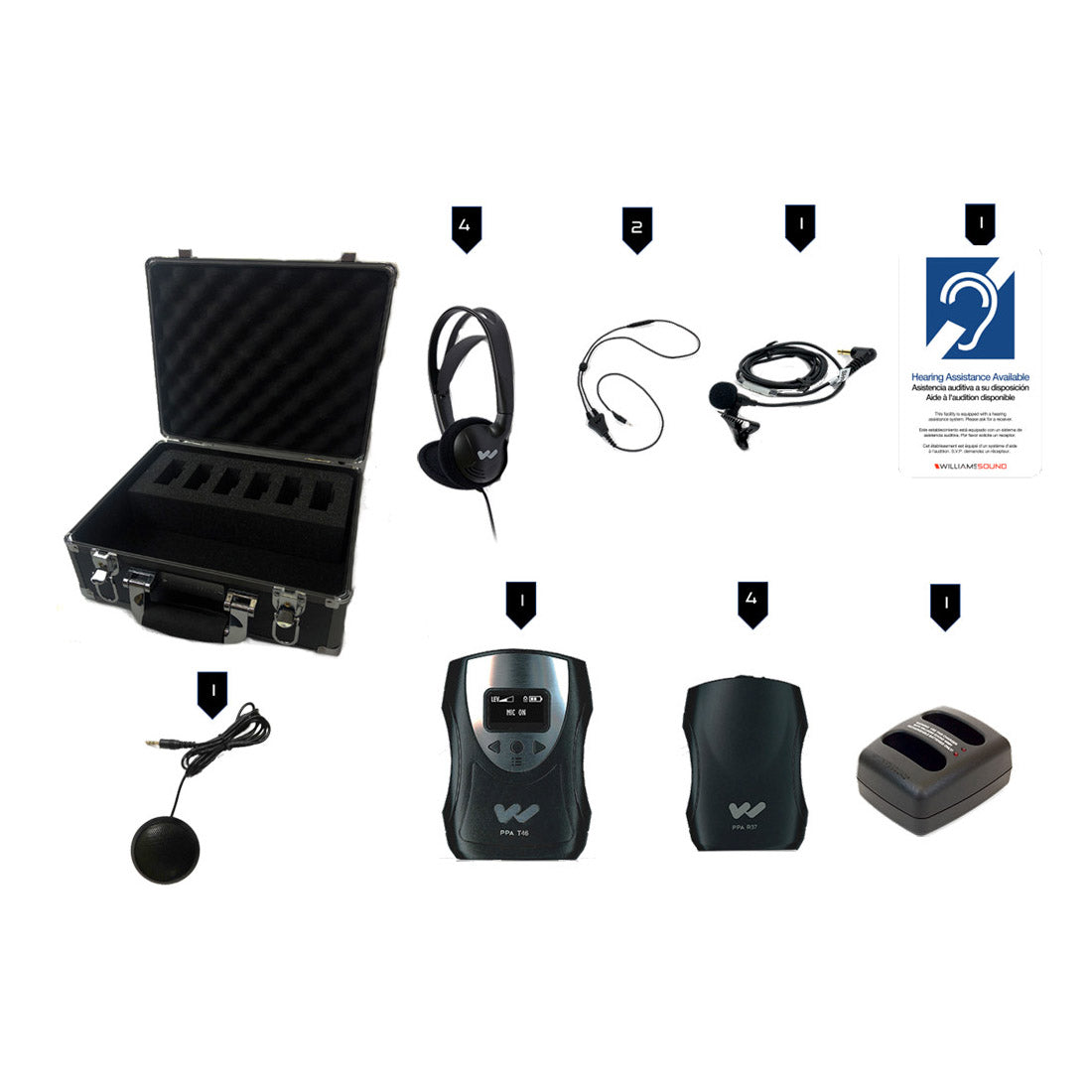 Williams AV FM ADA KIT 37RCH Small Group Rechargeable FM ADA Compliance Kit