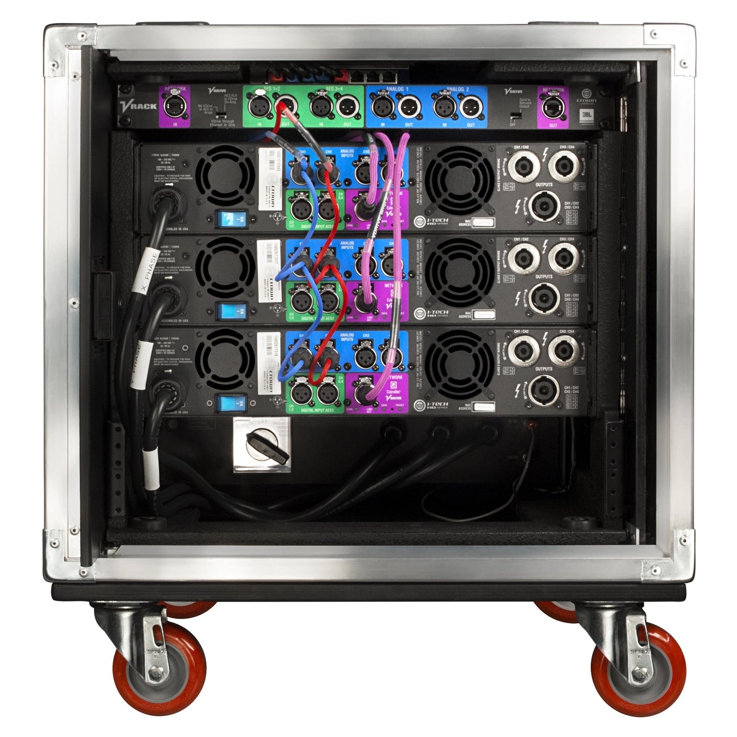 Crown VRACKHD4FX V-Rack With Three IT4X3500HD Amplifiers