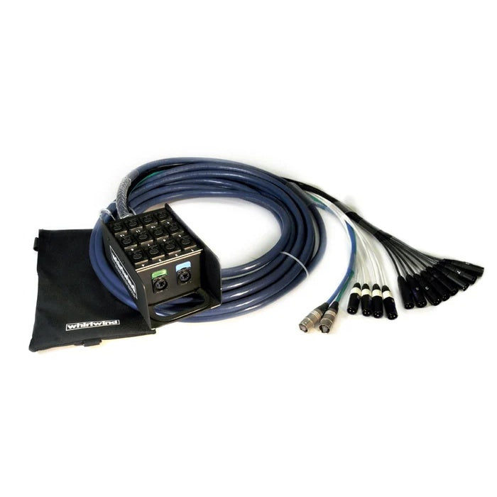Whirlwind Medusa Drop Cat6 Snake 12+2 Channel Fan-Out | 25 ft