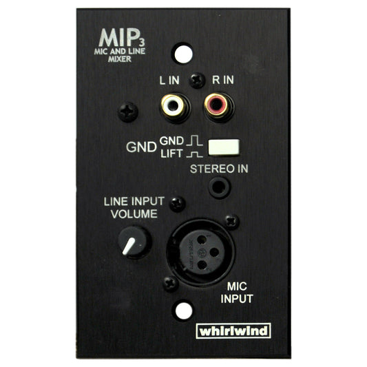 Whirlwind MIP3 Media Input Wall Plate
