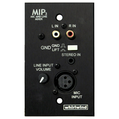 Whirlwind MIP3 Media Input Wall Plate