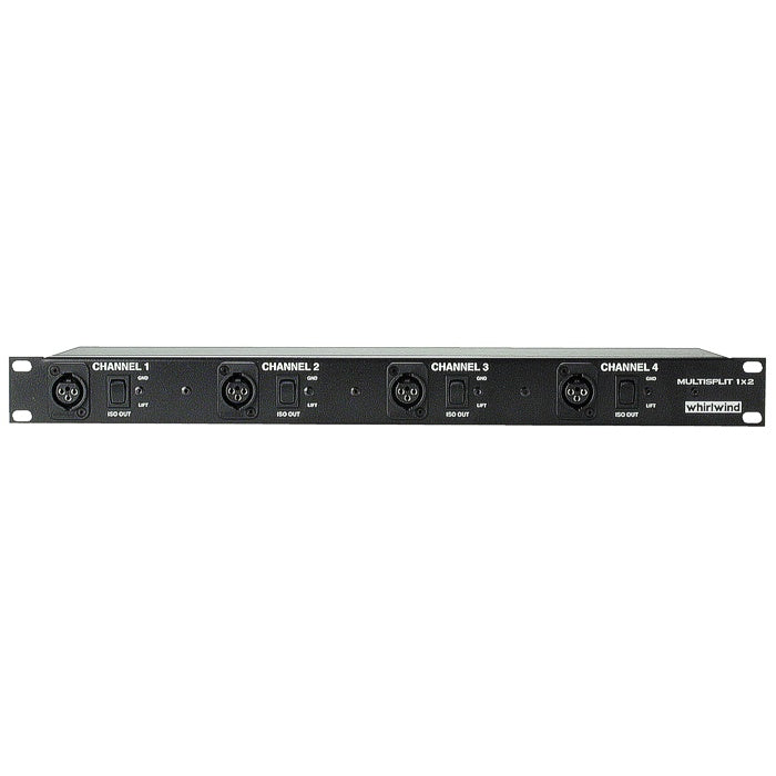Whirlwind MLTSP1X3 4-Channel Passive Mic Splitter 1RU Rack Panel
