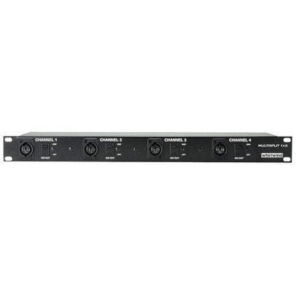 Whirlwind MLTSP1X3 4-Channel Passive Mic Splitter 1RU Rack Panel