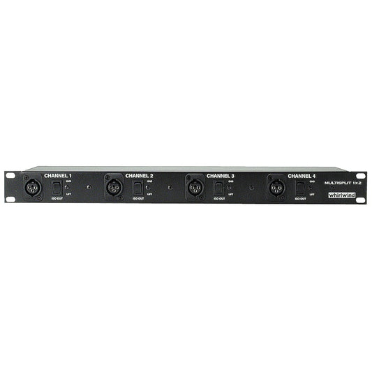 Whirlwind MLTSP1X3 4-Channel Passive Mic Splitter 1RU Rack Panel
