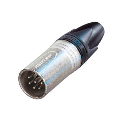 Neutrik Neutrik 6-Pole Male XLR Connector Solder Type With Latch Lock | Nickel/Silver