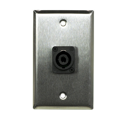 Whirlwind WP1/1NL4 Single-Gang Wall Plate With Neutrik Speakon NL4