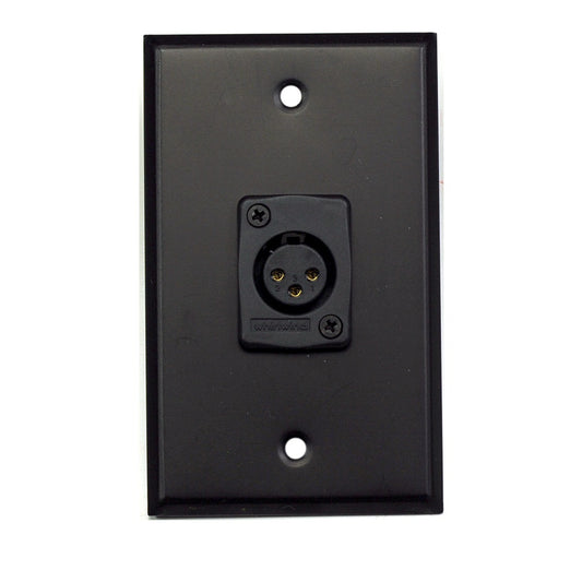 Whirlwind One-Gang Black Wall Plate Punched Connector Plate | 1-Position