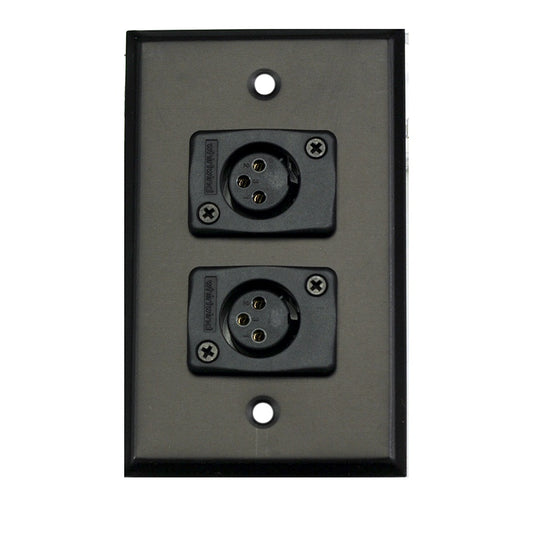 Whirlwind One-Gang Black Wall Plate Punched Connector Plate | 2-Position