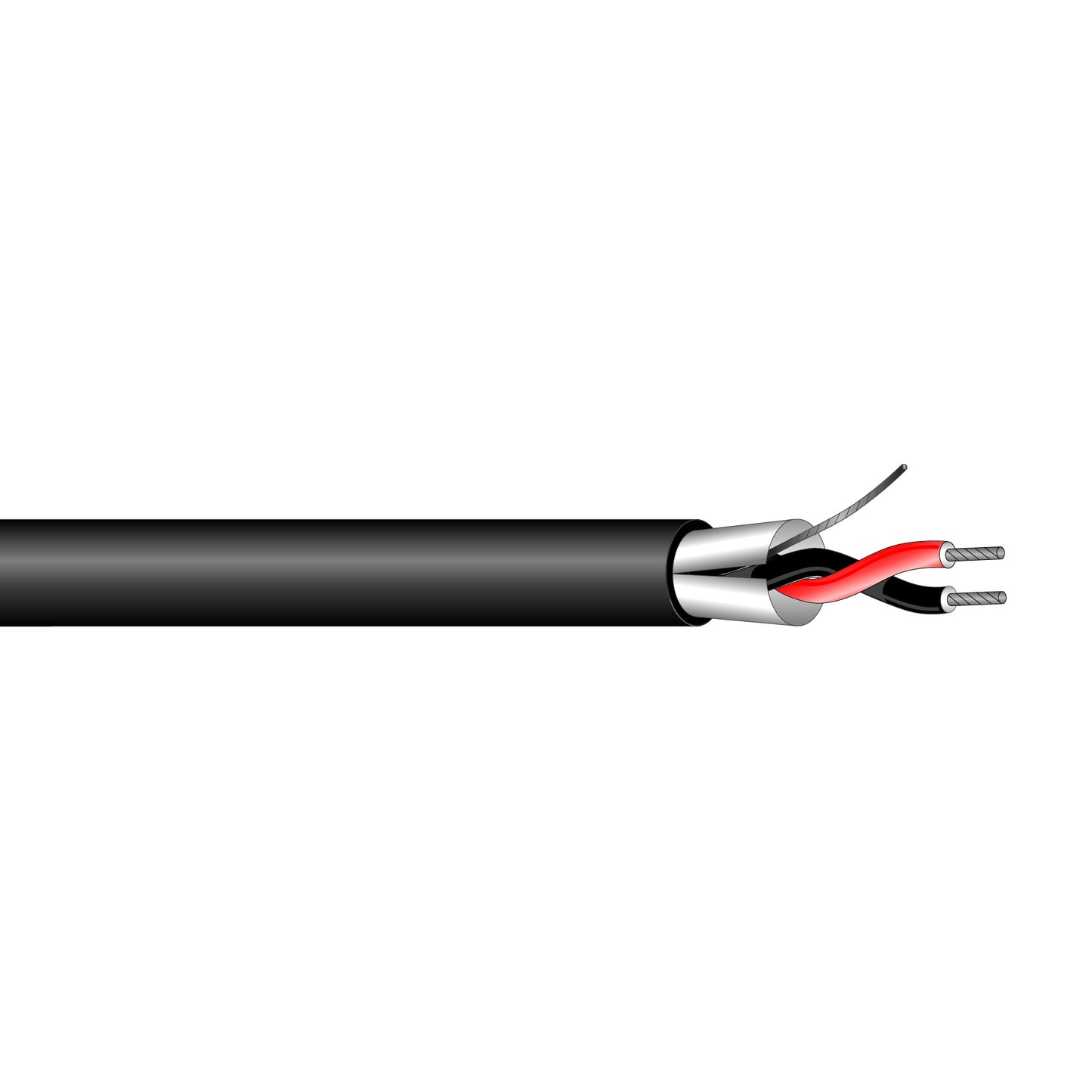 West Penn D25454BK1000 Miniature Plenum Shielded Broadcast Audio Cable