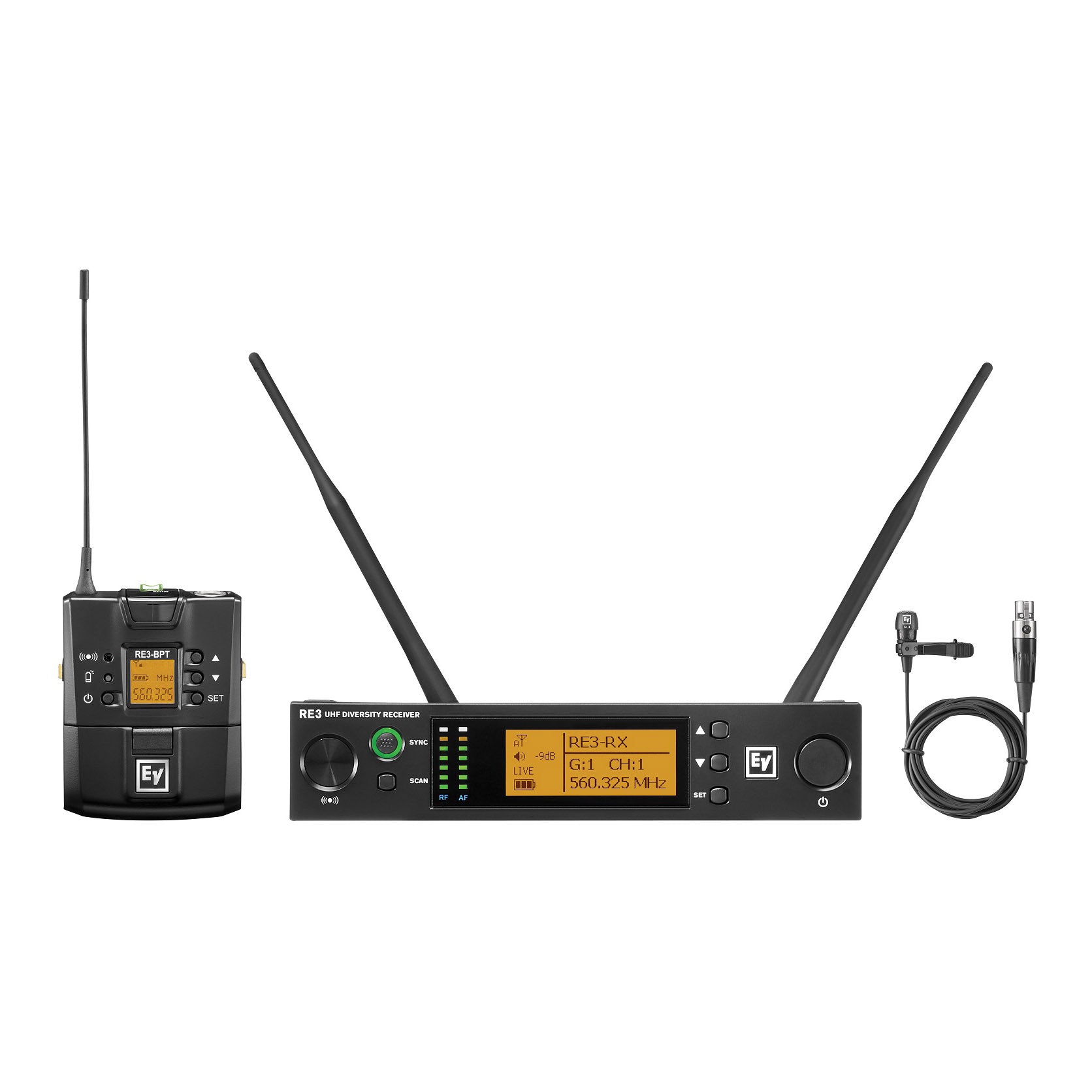 Electro-Voice RE3-BPCL UHF Wireless Lavalier Microphone System