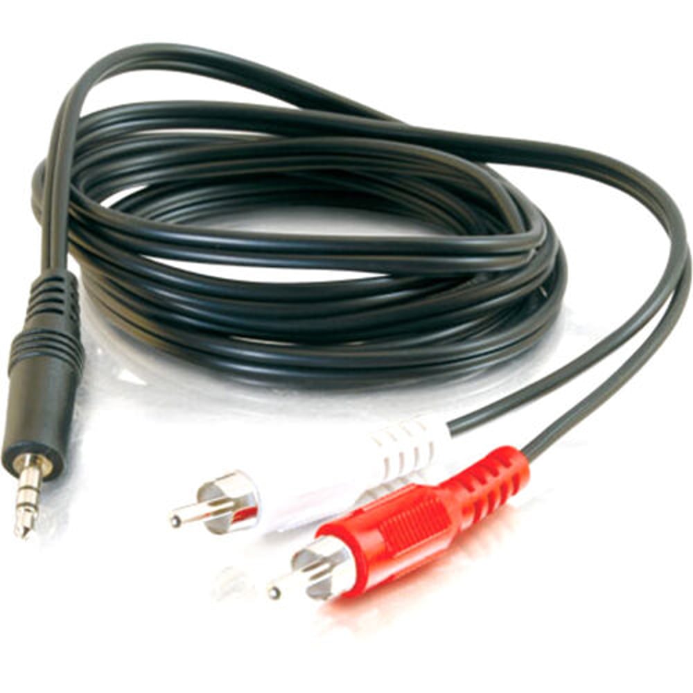 C2G CG40423 6Ft 3.5Mm Stereo Male To Rca Male Y Cable