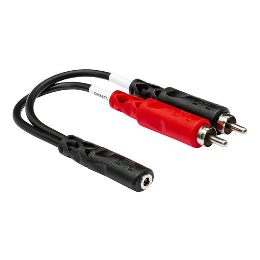 Hosa YMR-197 3.5mm TRSF to Dual RCA Stereo Breakout Cable
