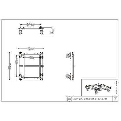 RCF AC-KART-3XHDL38 Heavy Duty Cart